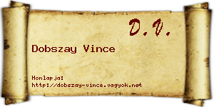 Dobszay Vince névjegykártya